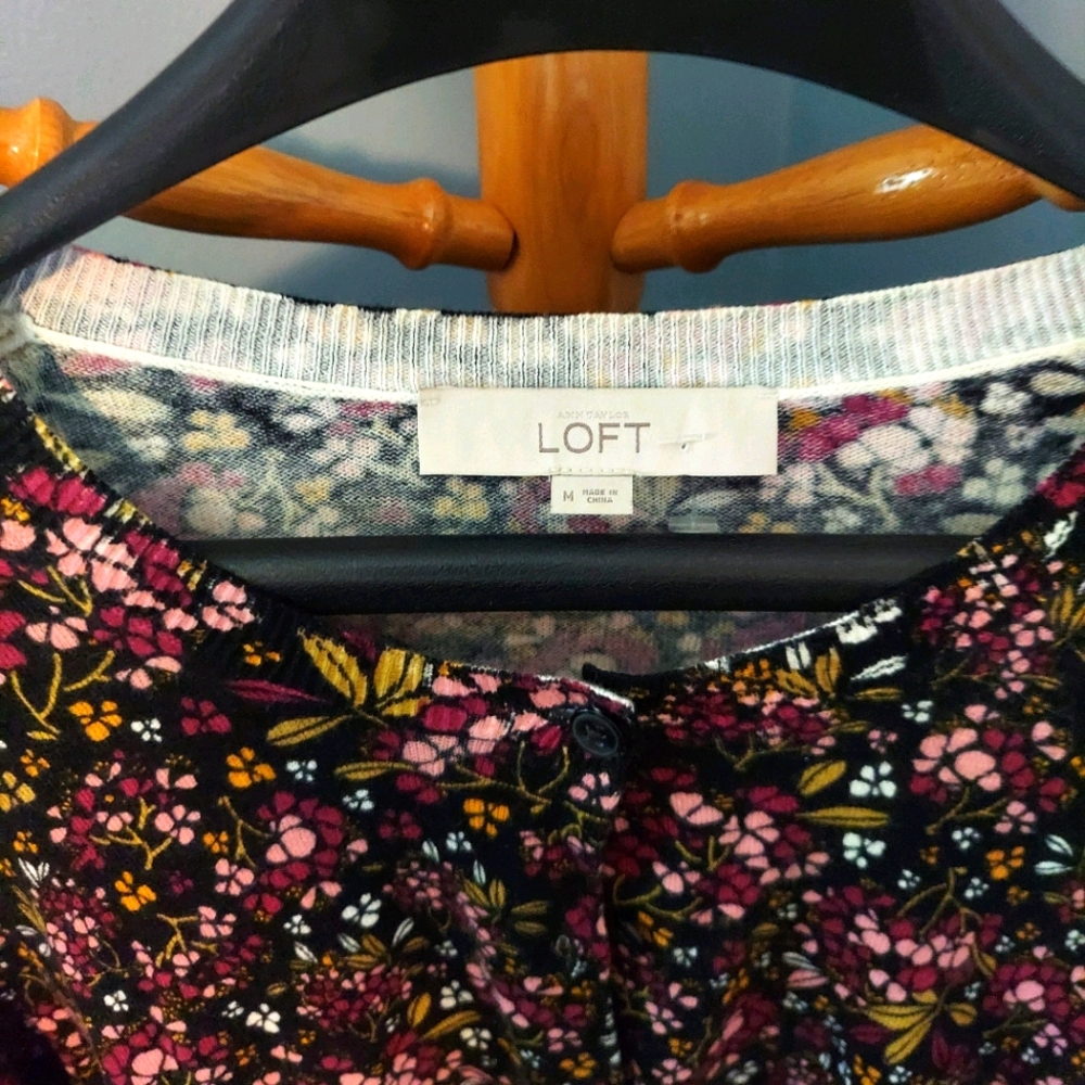 LOFT Floral Cardigan